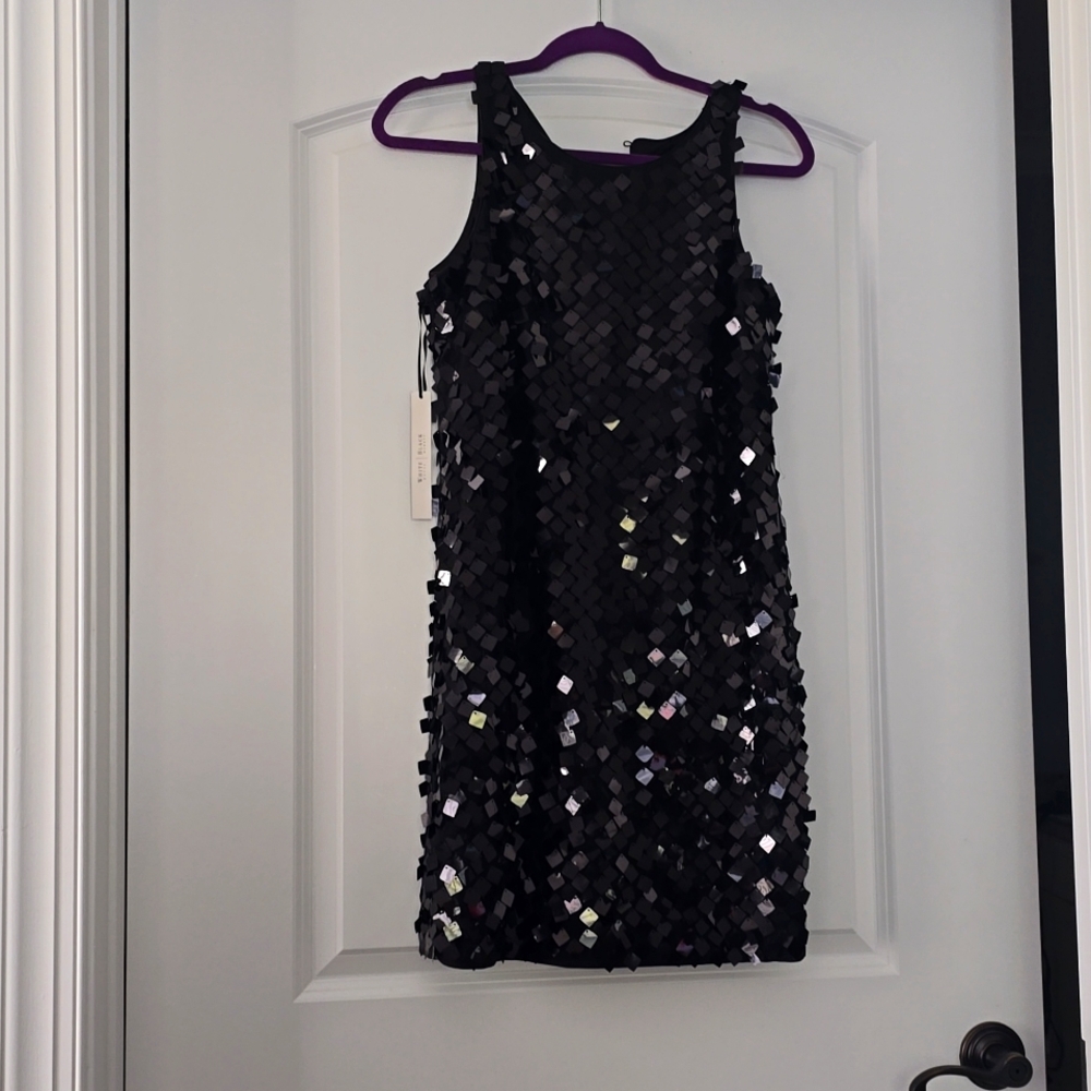 White House Black Market Sequin Party Shift Dress